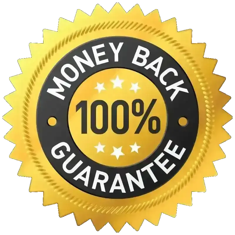90-Day Money-Back Guarantee seal for Alpha Surge